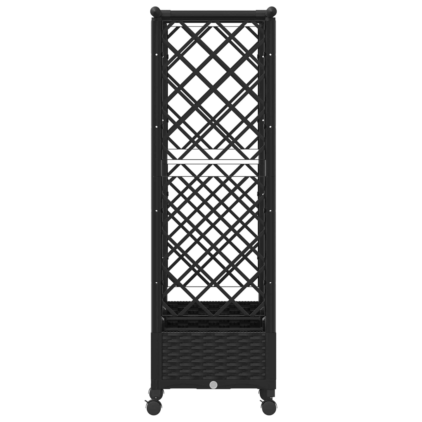 Pakeltas lovas su trelėmis ir stogu Juoda 164 x 40 x 127 cm PP