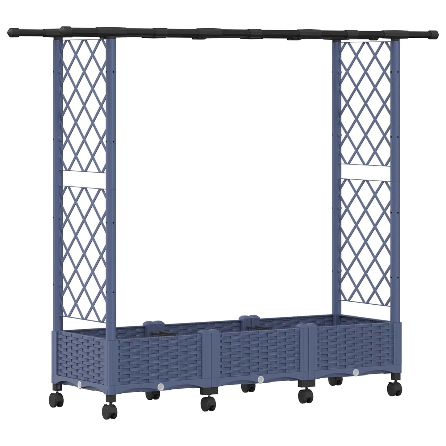 Pakeltas lovas su trelėmis ir stogu Pilka 164 x 40 x 127 cm PP