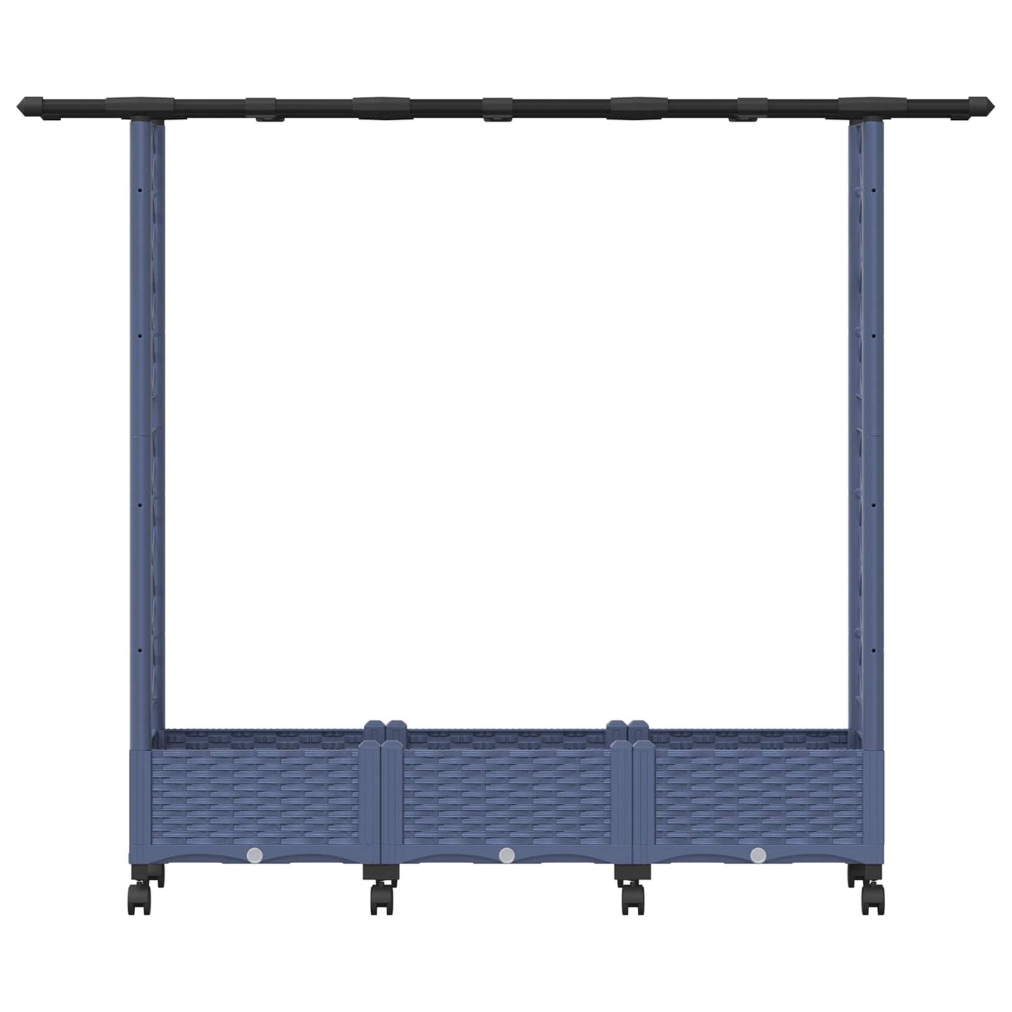 Pakeltas lovas su trelėmis ir stogu Pilka 164 x 40 x 127 cm PP