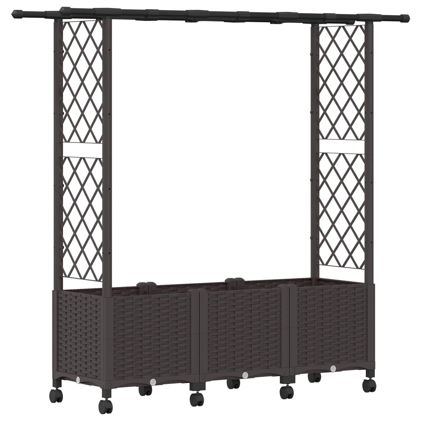 Pakeltas lovas su trelėmis ir stogu Ruda 162,5 x 40 x 142 cm PP