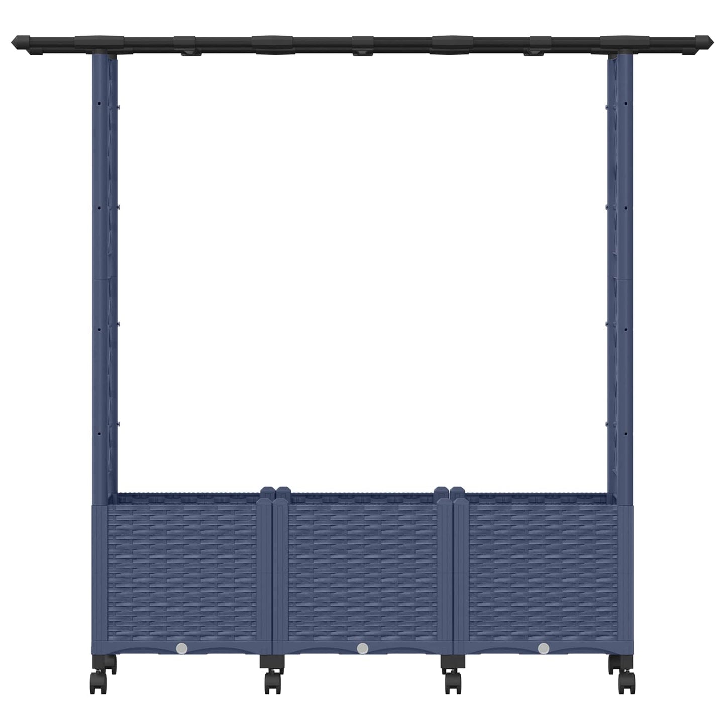 Pakeltas lovas su trelėmis ir stogu Pilka 162,5 x 40 x 142 cm
