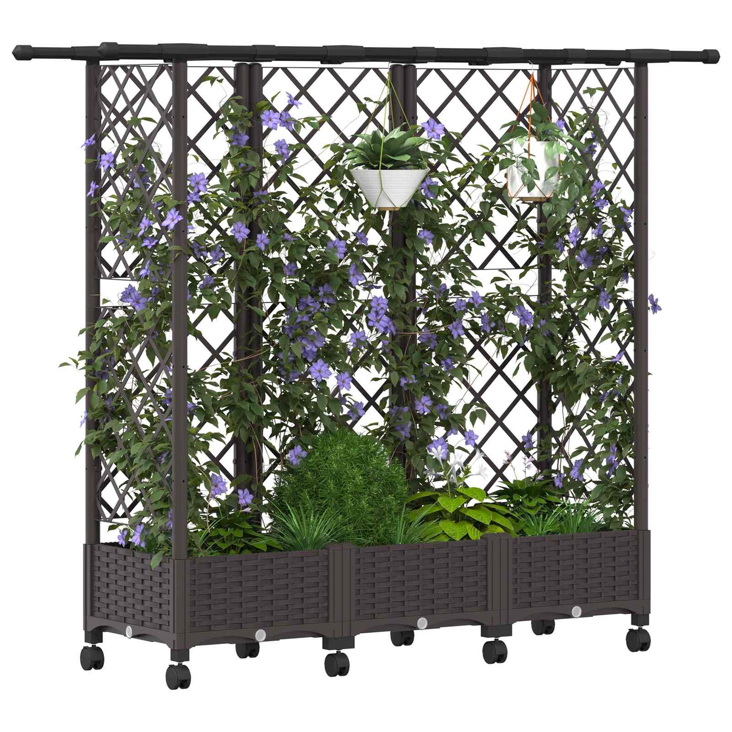 Pakeltas lovas su trelėmis ir stogu Ruda 164 x 40 x 127 cm PP