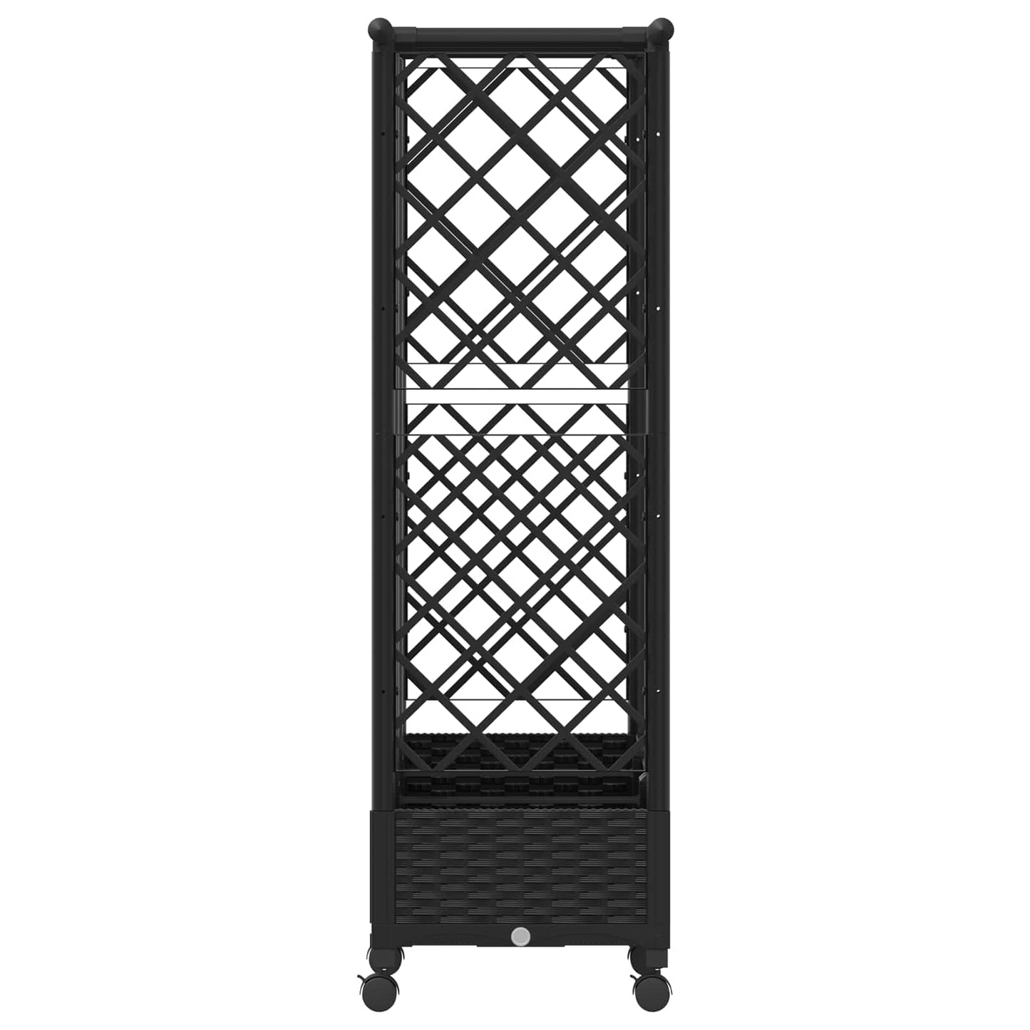 Pakeltas lovas su trelėmis ir stogu Juoda 164 x 40 x 127 cm PP