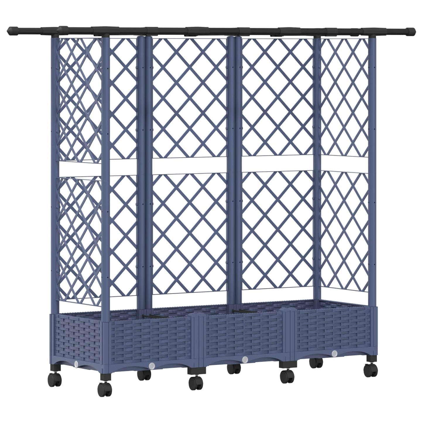 Pakeltas lovas su trelėmis ir stogu Pilka 164 x 40 x 127 cm PP