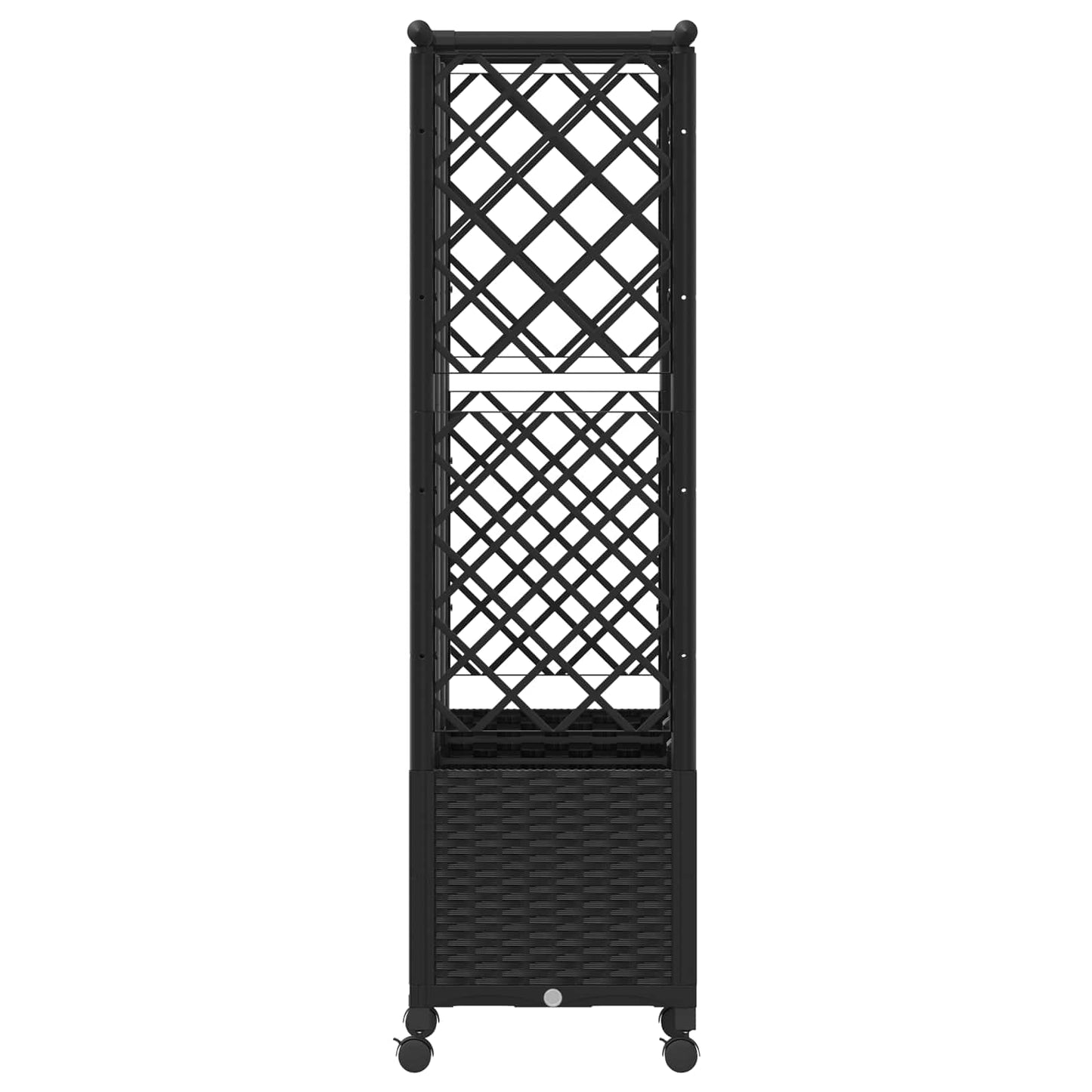 Pakeltas lovas su trelėmis ir stogu Juoda 163,5 x 40 x 142 cm
