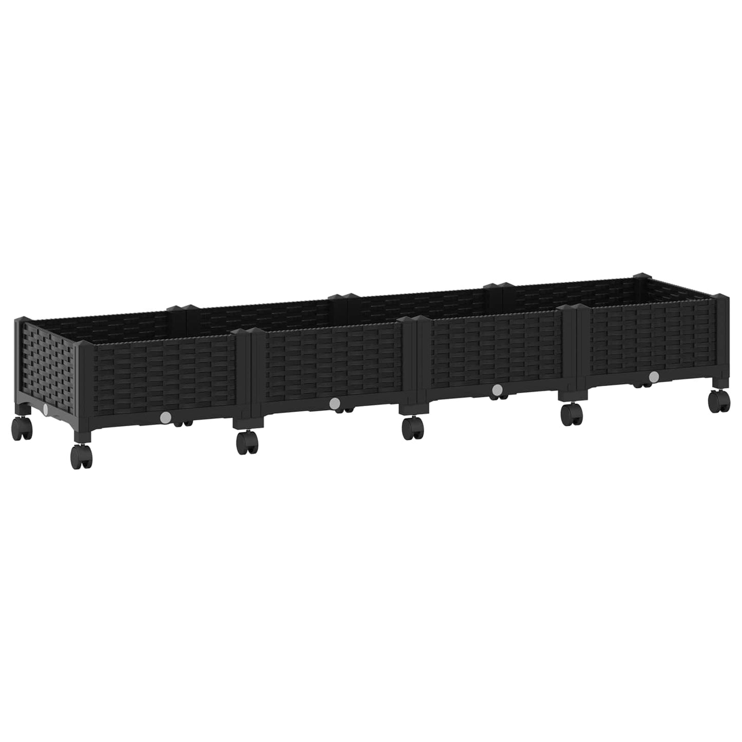 Sodo puodynė su ratukais Juoda 160 x 40 x 29 cm PP