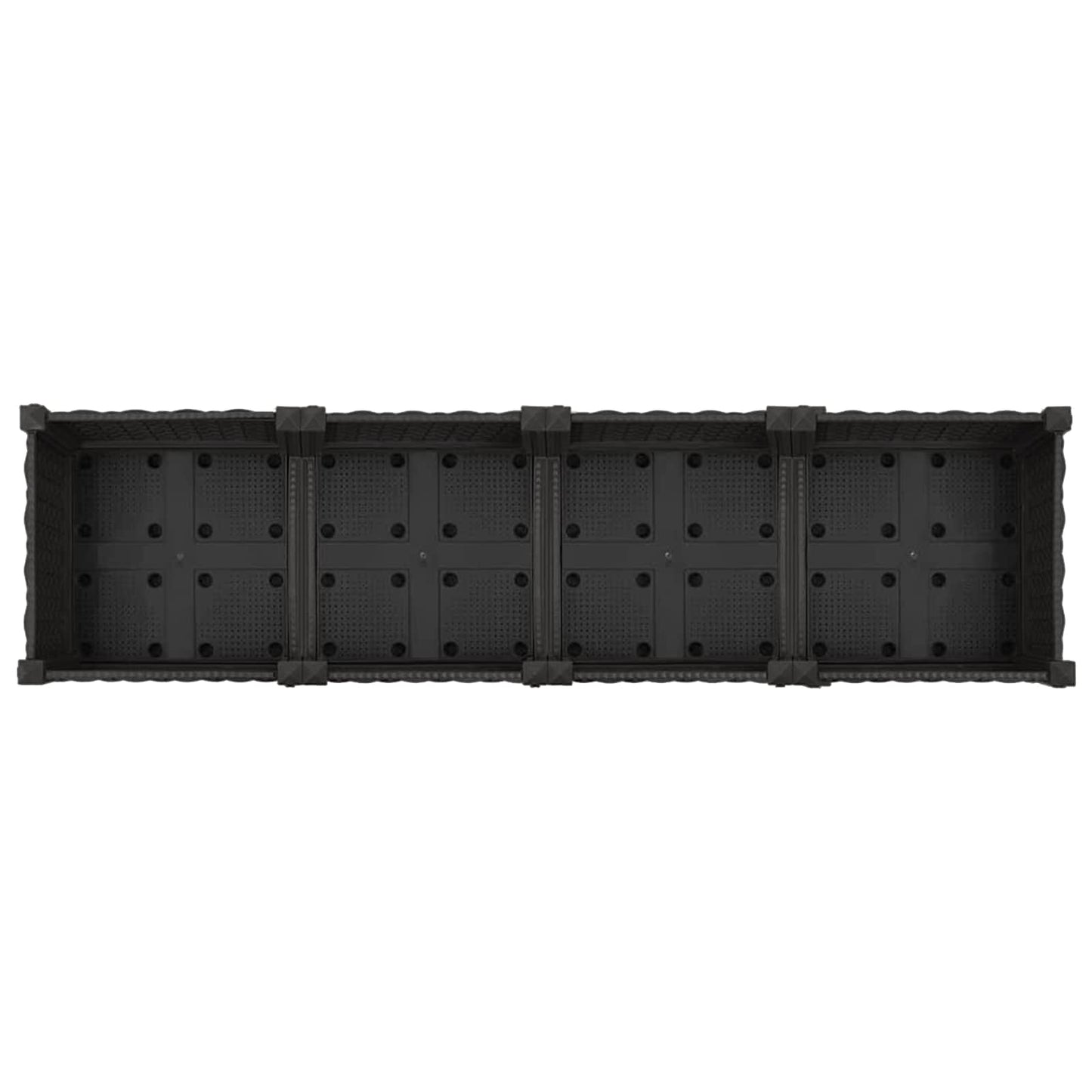 Sodo puodynė su ratukais Juoda 160 x 40 x 29 cm PP