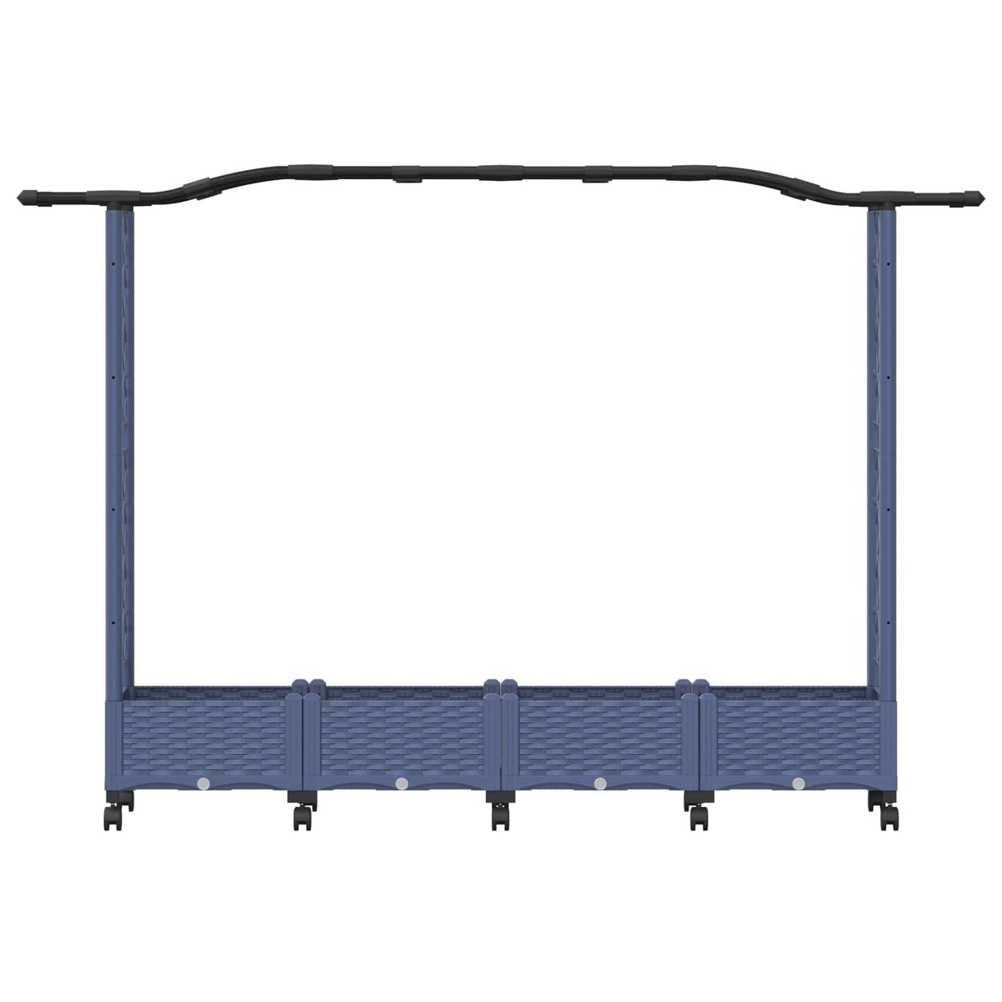 Pakeltas lovas su trelėmis ir stogu Pilka 207 x 40 x 129 cm PP