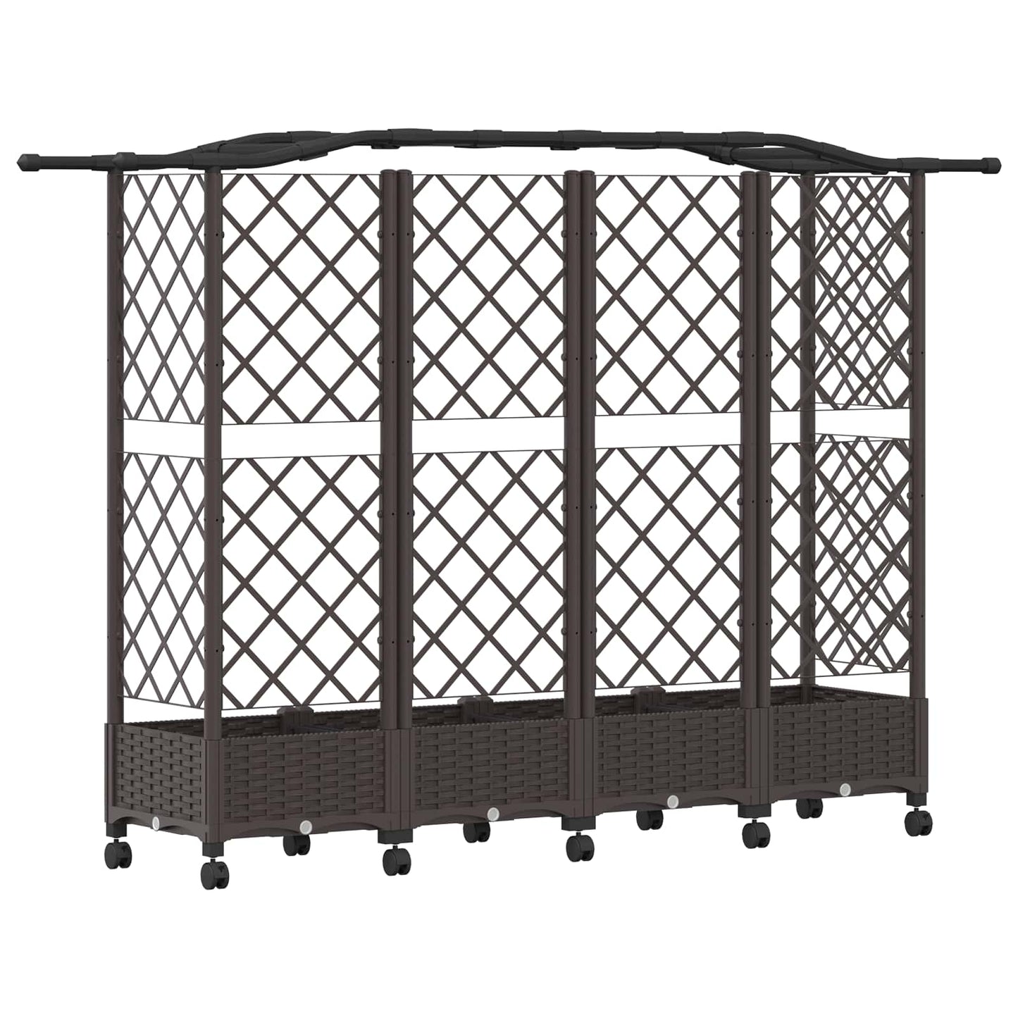 Pakeltas lovas su trelėmis ir stogu Ruda 203,5 x 40 x 129 cm PP