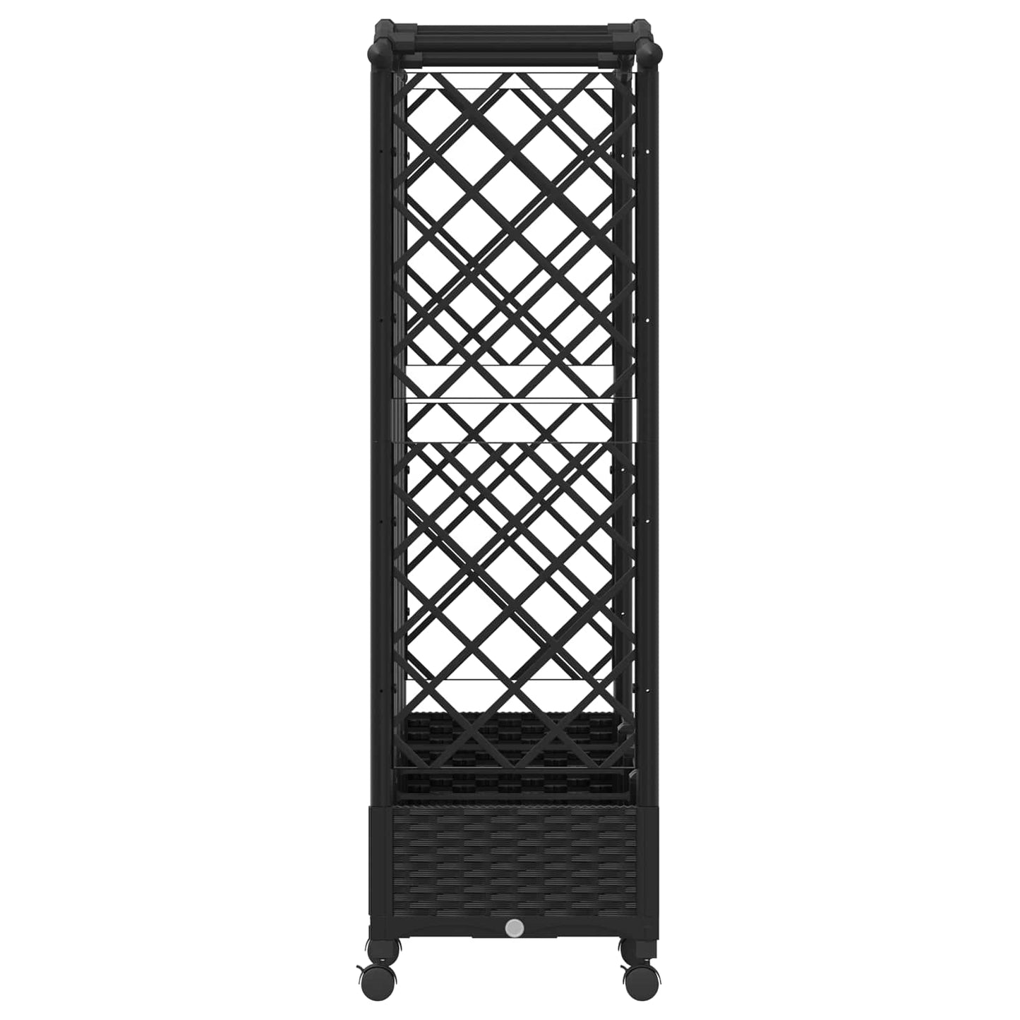 Pakeltas lovas su trelėmis ir stogu Juoda 203,5 x 40 x 129 cm