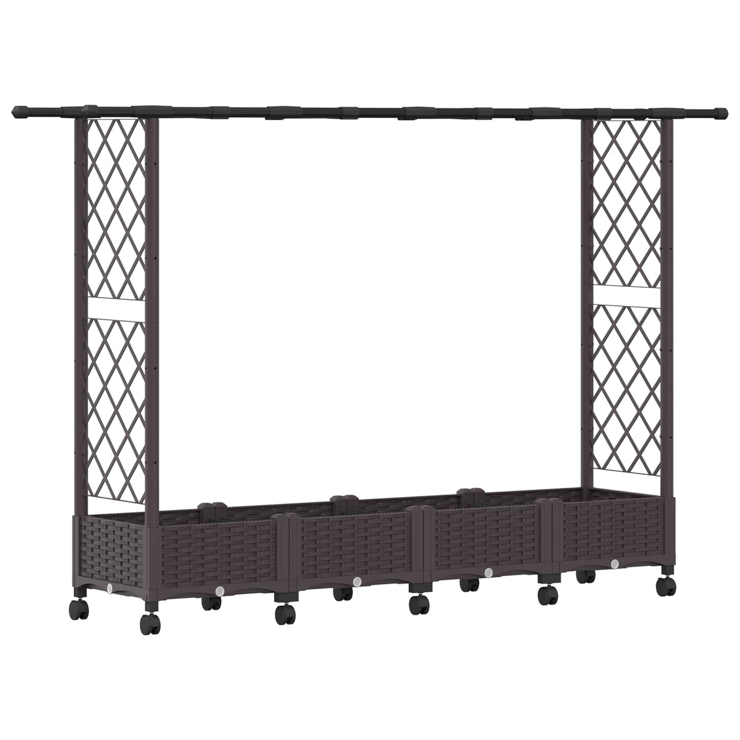 Pakeltas lovas su trelėmis ir stogu Ruda 203 x 40 x 127 cm PP