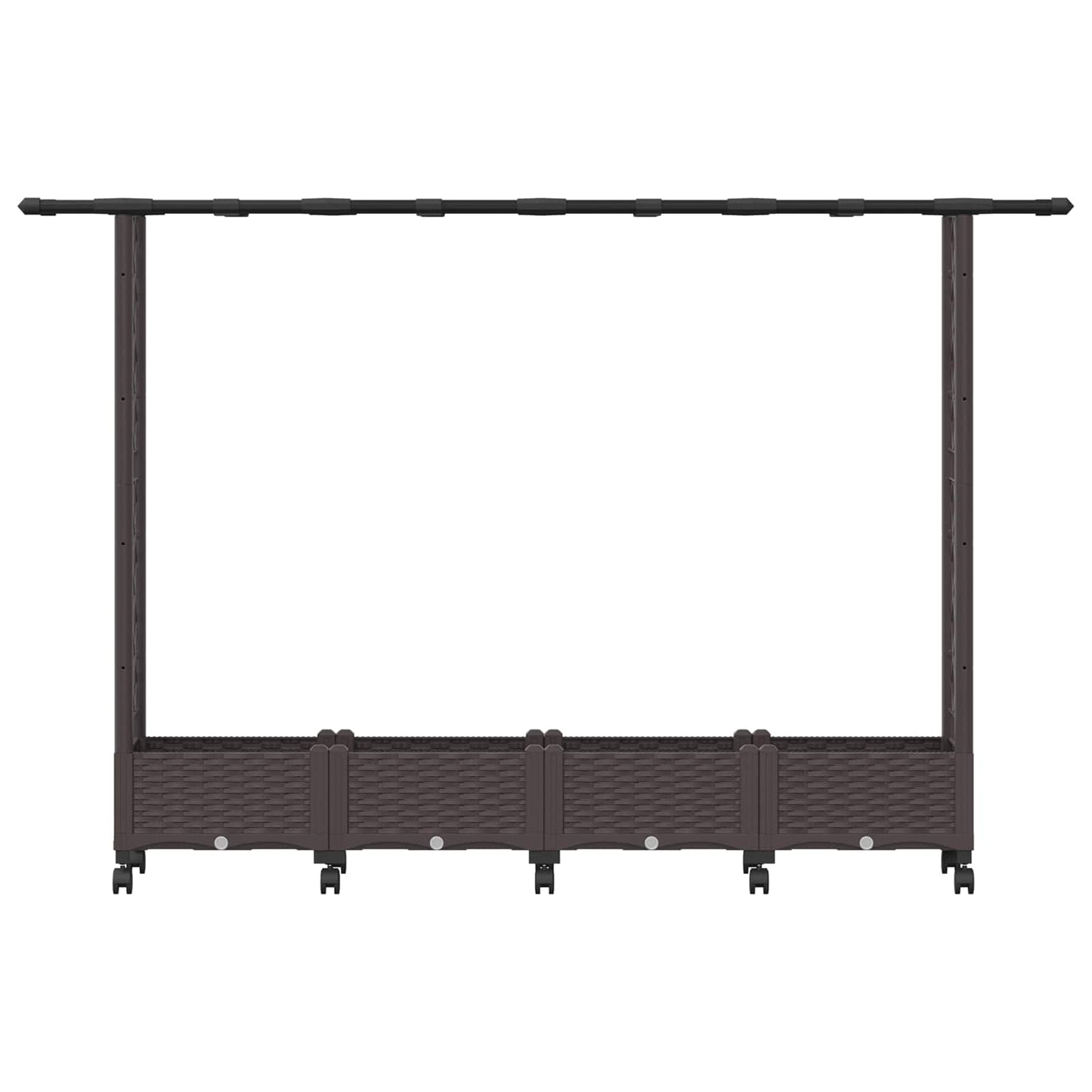 Pakeltas lovas su trelėmis ir stogu Ruda 203 x 40 x 127 cm PP