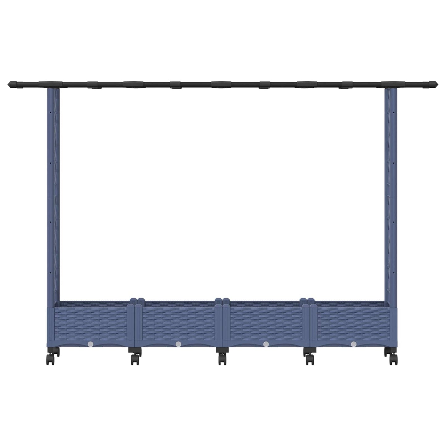 Pakeltas lovas su trelėmis ir stogu Pilka 203 x 40 x 127 cm PP