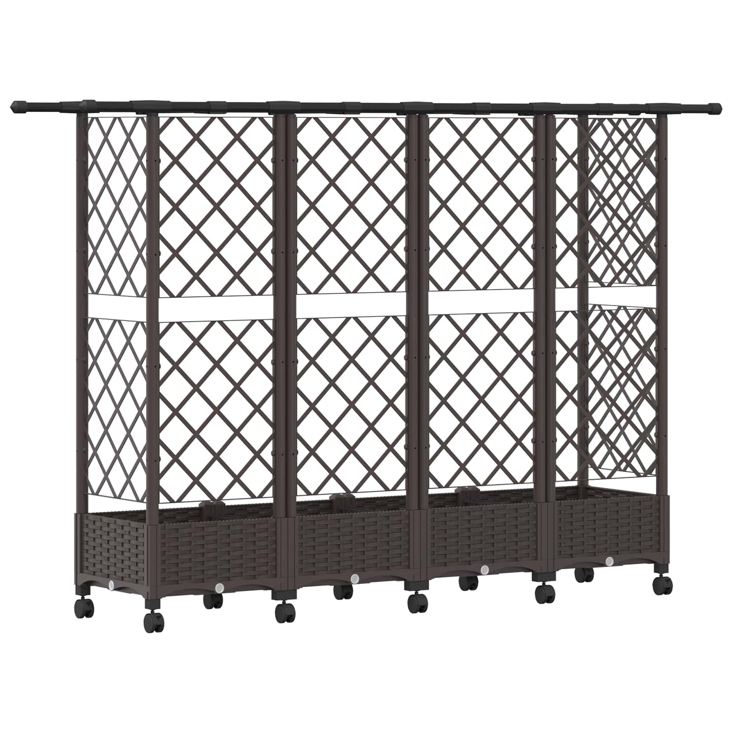 Pakeltas lovas su trelėmis ir stogu Ruda 202,5 x 40 x 127 cm PP