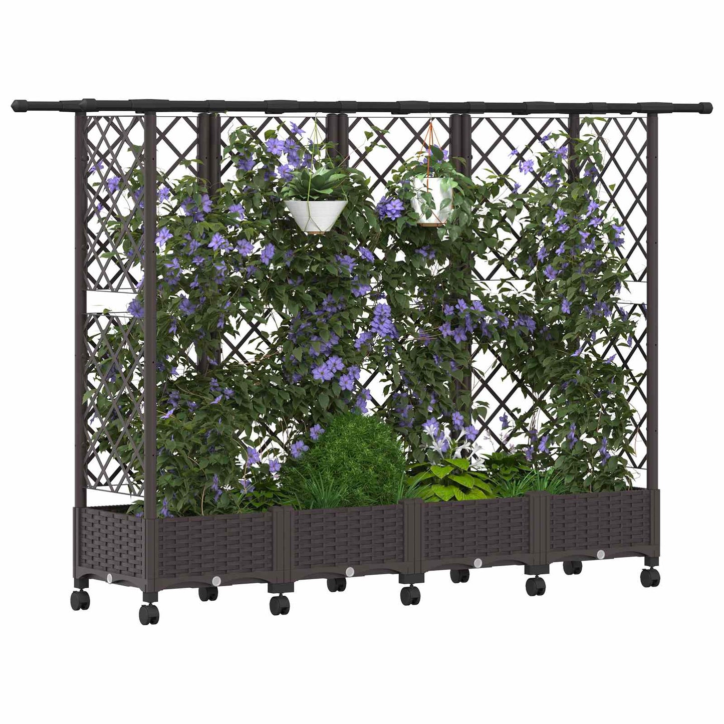 Pakeltas lovas su trelėmis ir stogu Ruda 202,5 x 40 x 127 cm PP