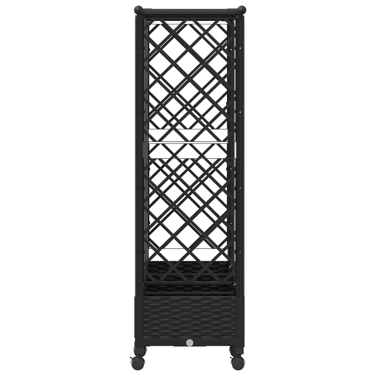 Pakeltas lovas su trelėmis ir stogu Juoda 202,5 x 40 x 127 cm
