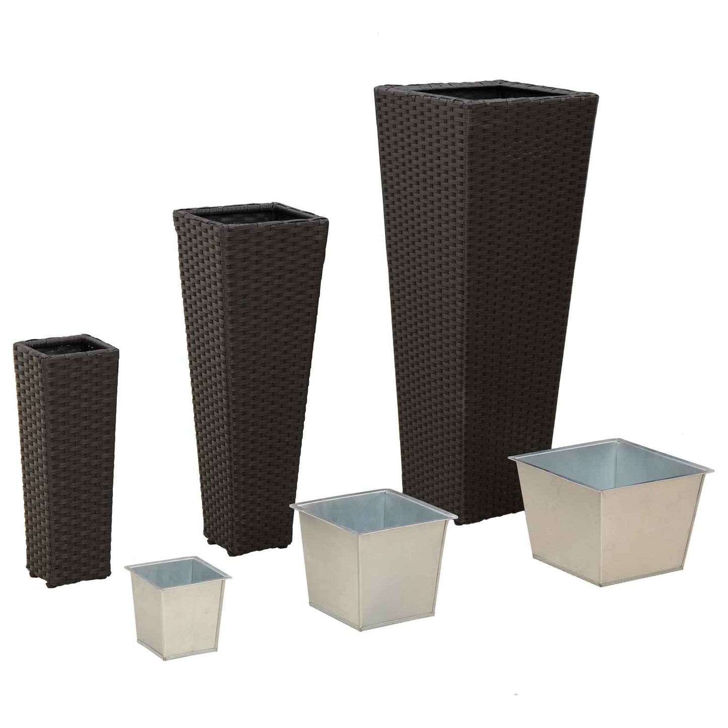 Lauko rinkinys 3 pcs Juoda Metalas