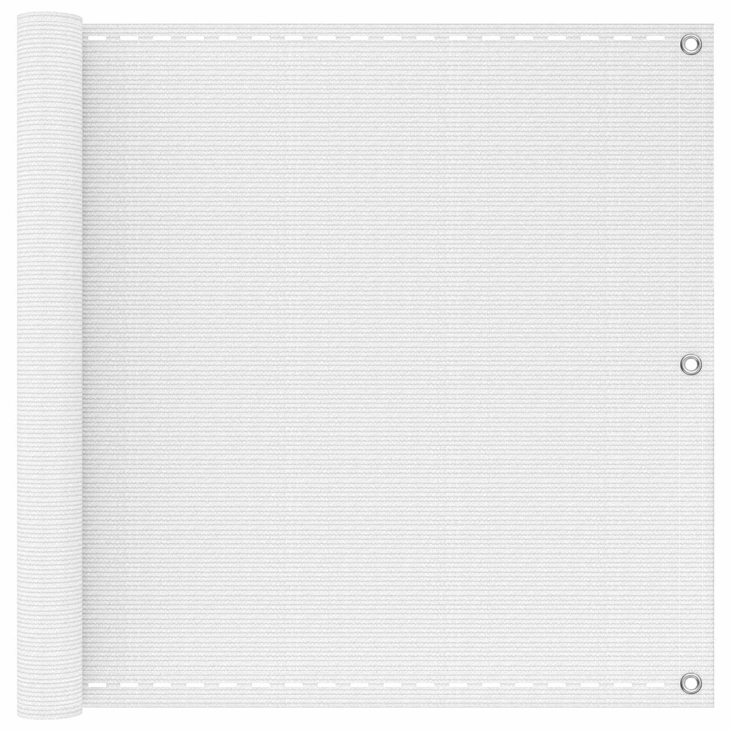 Balkono Ekranas Balta 90 x 1000 cm HDPE ir aliuminis