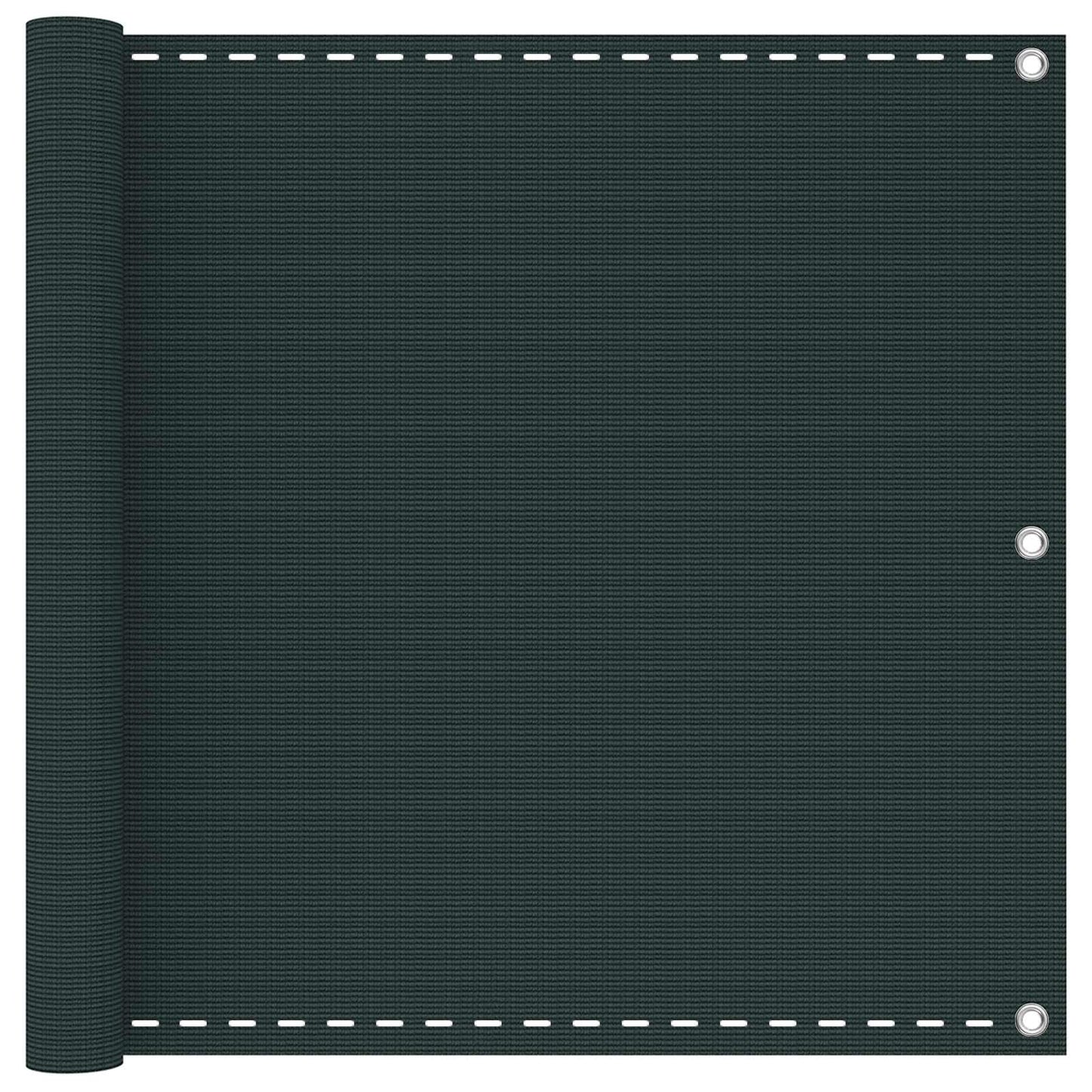 Balkono Ekranas Tamsiai žalia 120 x 800 cm HDPE ir aliuminis