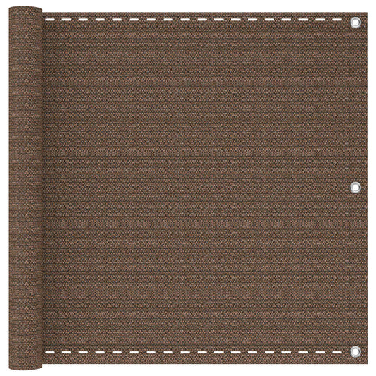 Balkono Ekranas Ruda 75 x 1000 cm HDPE ir aliuminis