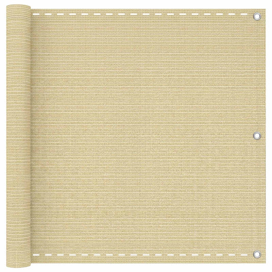 Balkono Ekranas Smėlio 75 x 700 cm HDPE ir aliuminis