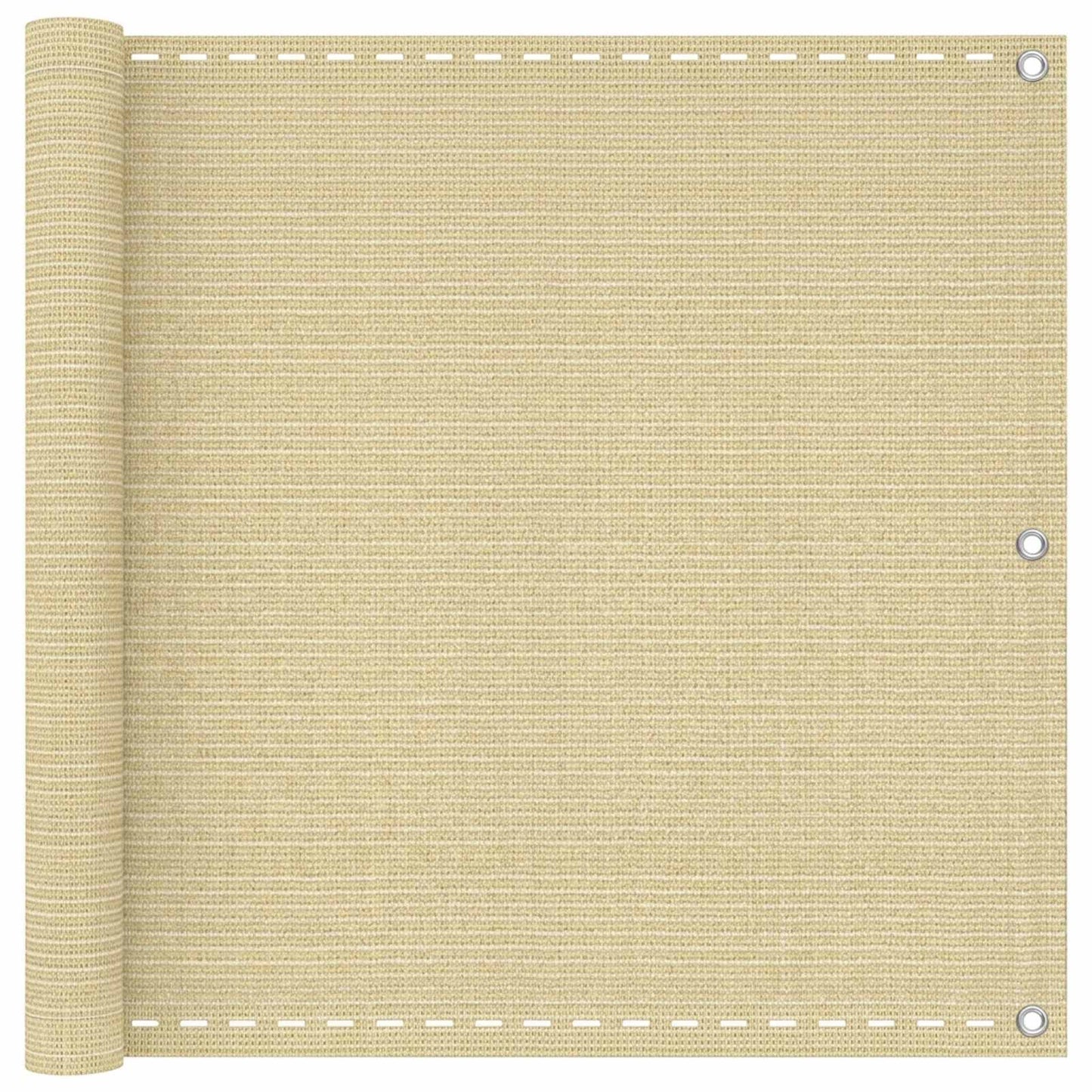 Balkono Ekranas Smėlio 90 x 800 cm HDPE ir aliuminis