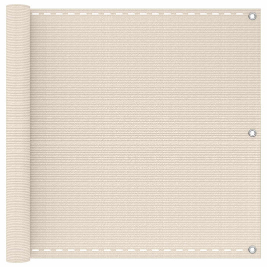 Balkono Ekranas Kreminė 90 x 800 cm HDPE ir aliuminis