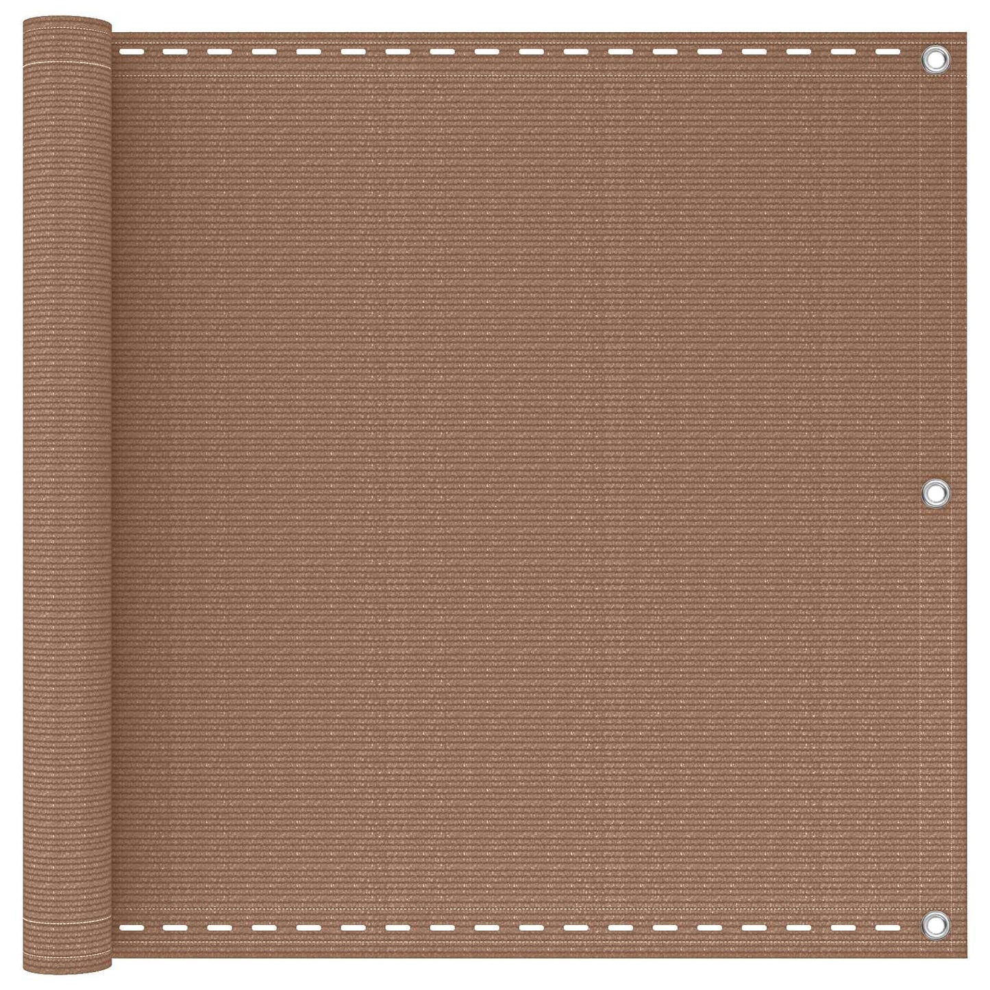 Balkono Ekranas Taupe 90 x 1200 cm HDPE ir aliuminis