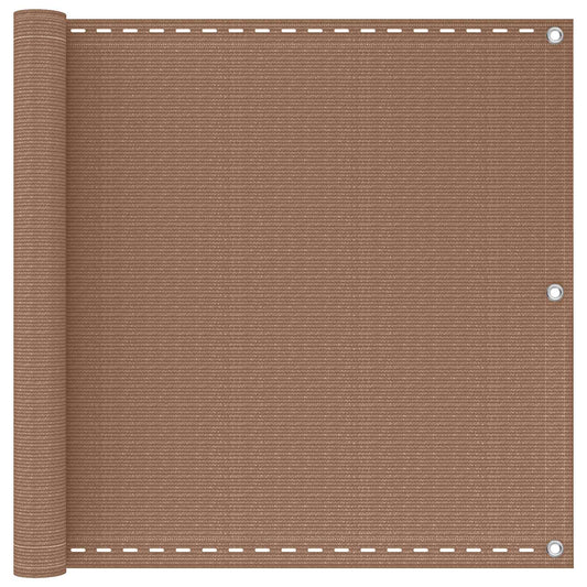 Balkono Ekranas Taupe 120 x 800 cm HDPE ir aliuminis
