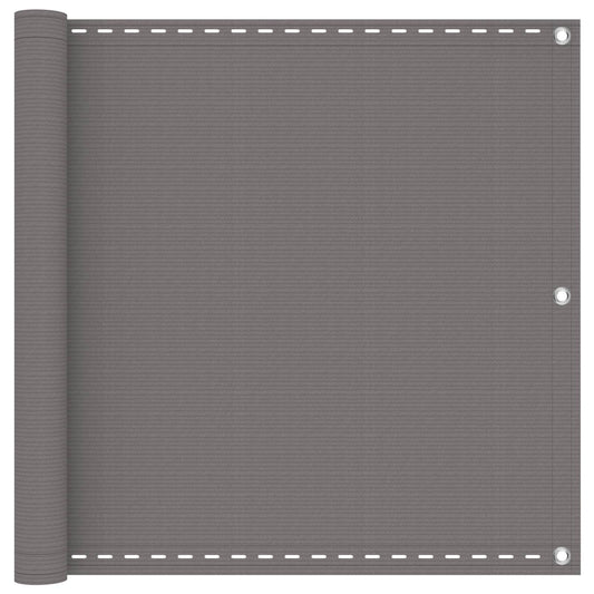 Balkono Ekranas Šviesiai pilka 90 x 700 cm HDPE ir aliuminis