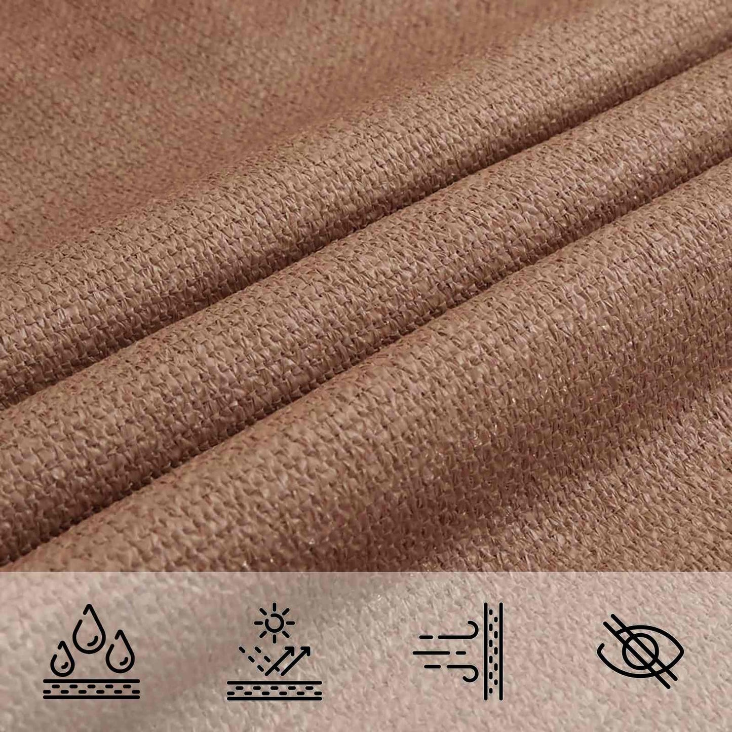 Saulės šešėlio audinys Taupe 2 x 6 m HDPE