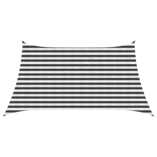 Saulės šešėlio audinys Antracito ir baltos 3 / 4 x 2 m HDPE