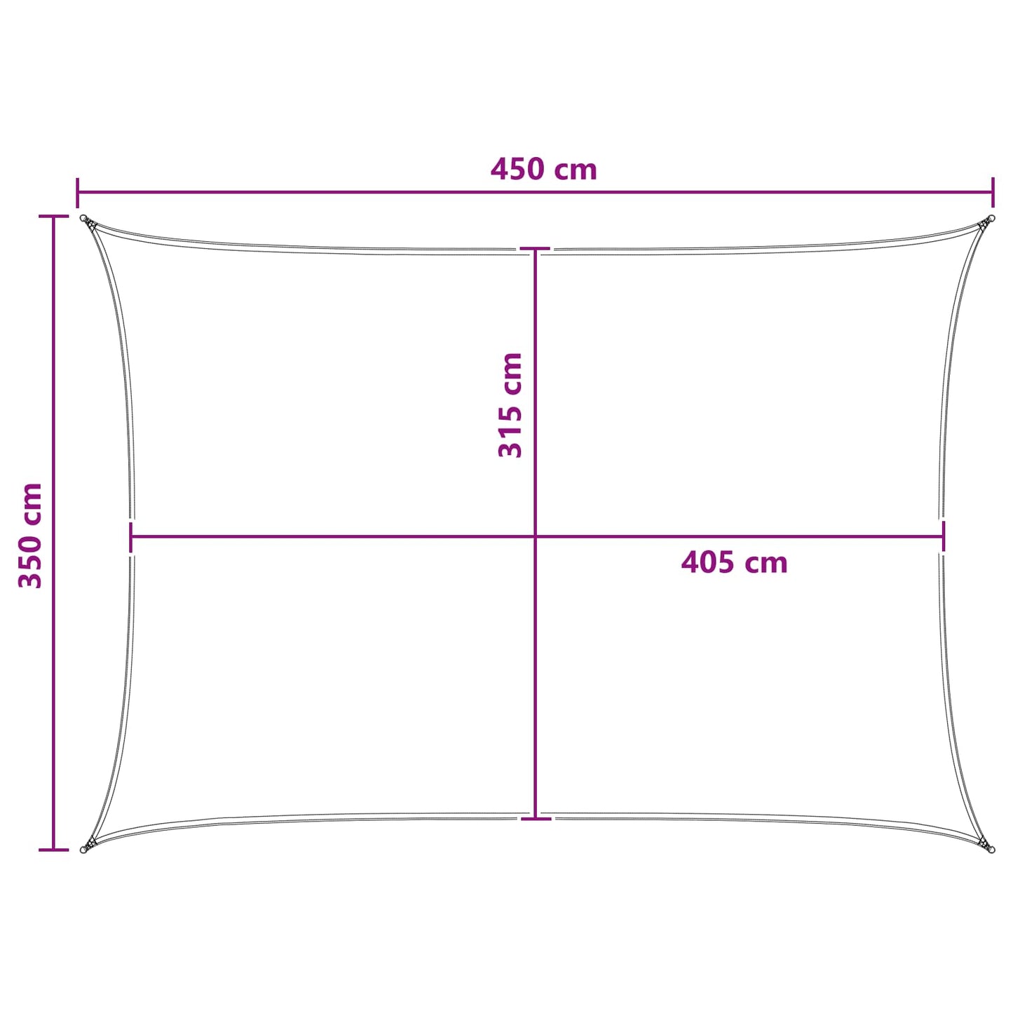 Saulės šešėlio audinys Šviesiai pilka ir balta. 3,5 x 4,5 m