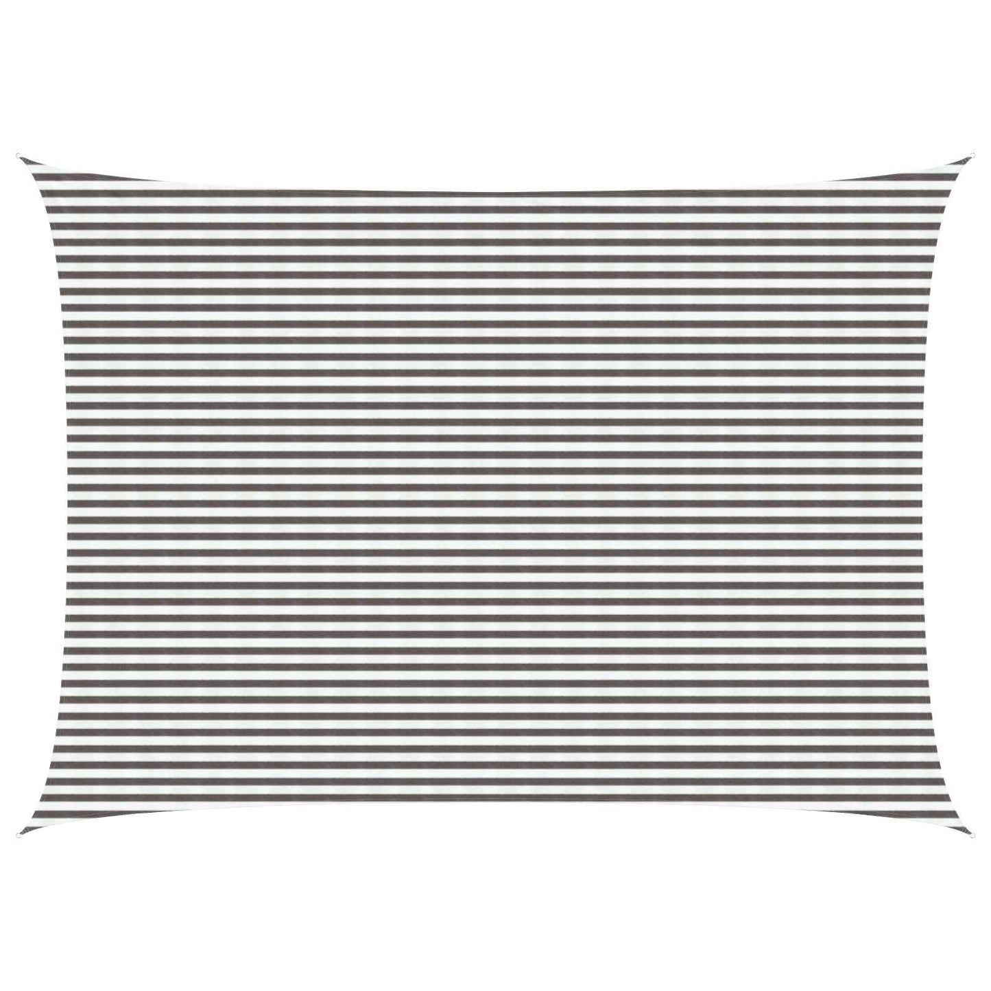 Saulės šešėlio audinys Šviesiai pilka ir balta. 5 x 8 m HDPE