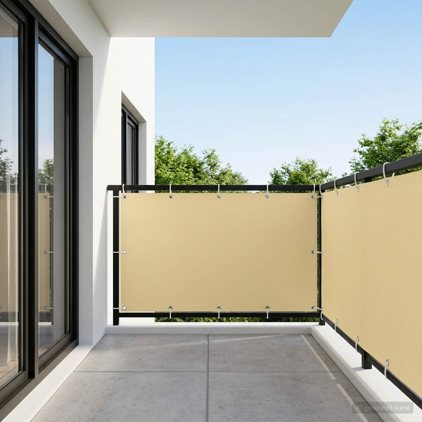 Balkono privatumo ekranas 150 x 800 cm Audinys su PU danga