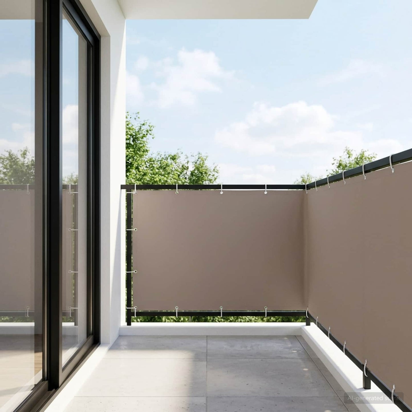 Balkono privatumo ekranas 150 x 700 cm Audinys su PU danga
