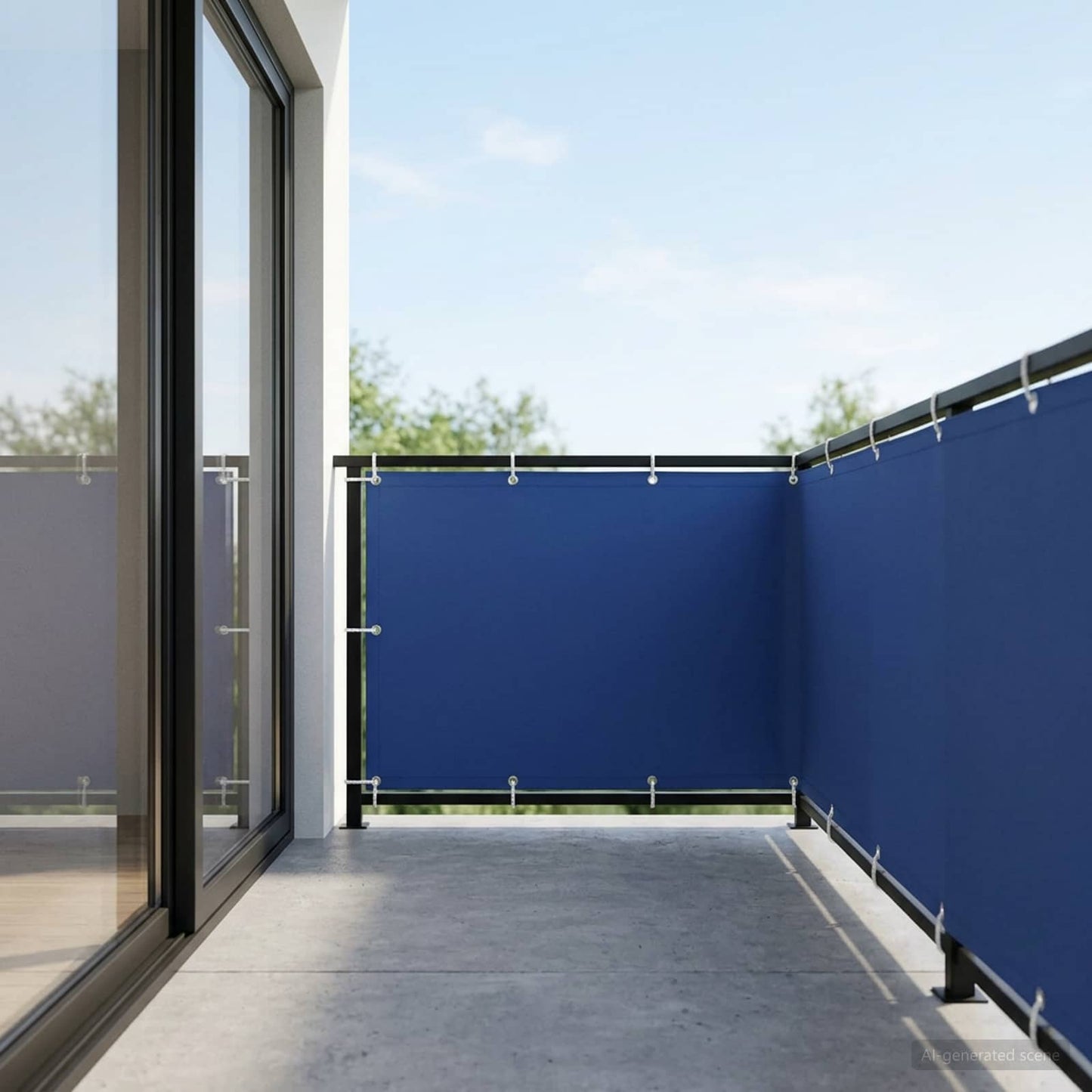 Balkono privatumo ekranas 150 x 500 cm Audinys su PU danga