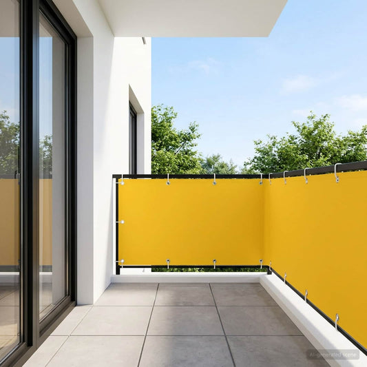 Balkono privatumo ekranas 150 x 500 cm Audinys su PU danga