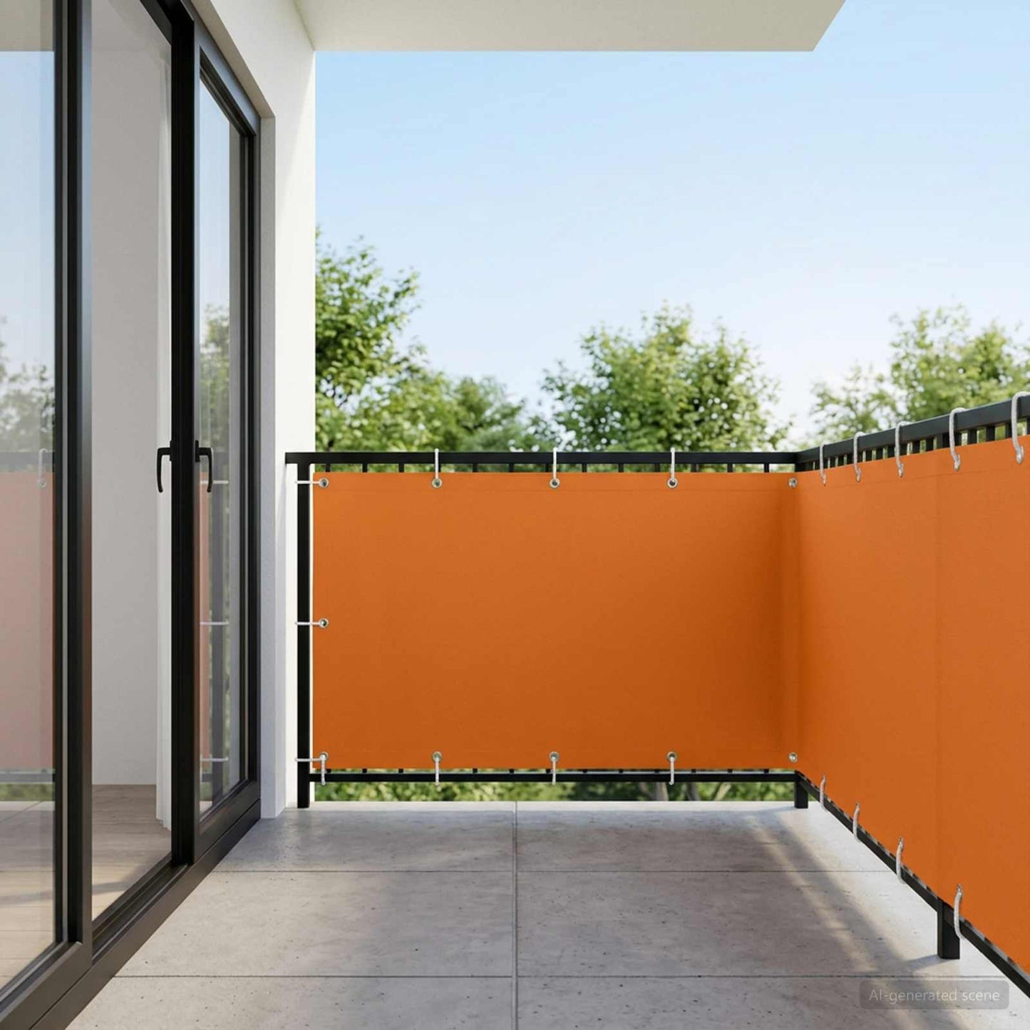 Balkono privatumo ekranas 150 x 800 cm Audinys su PU danga