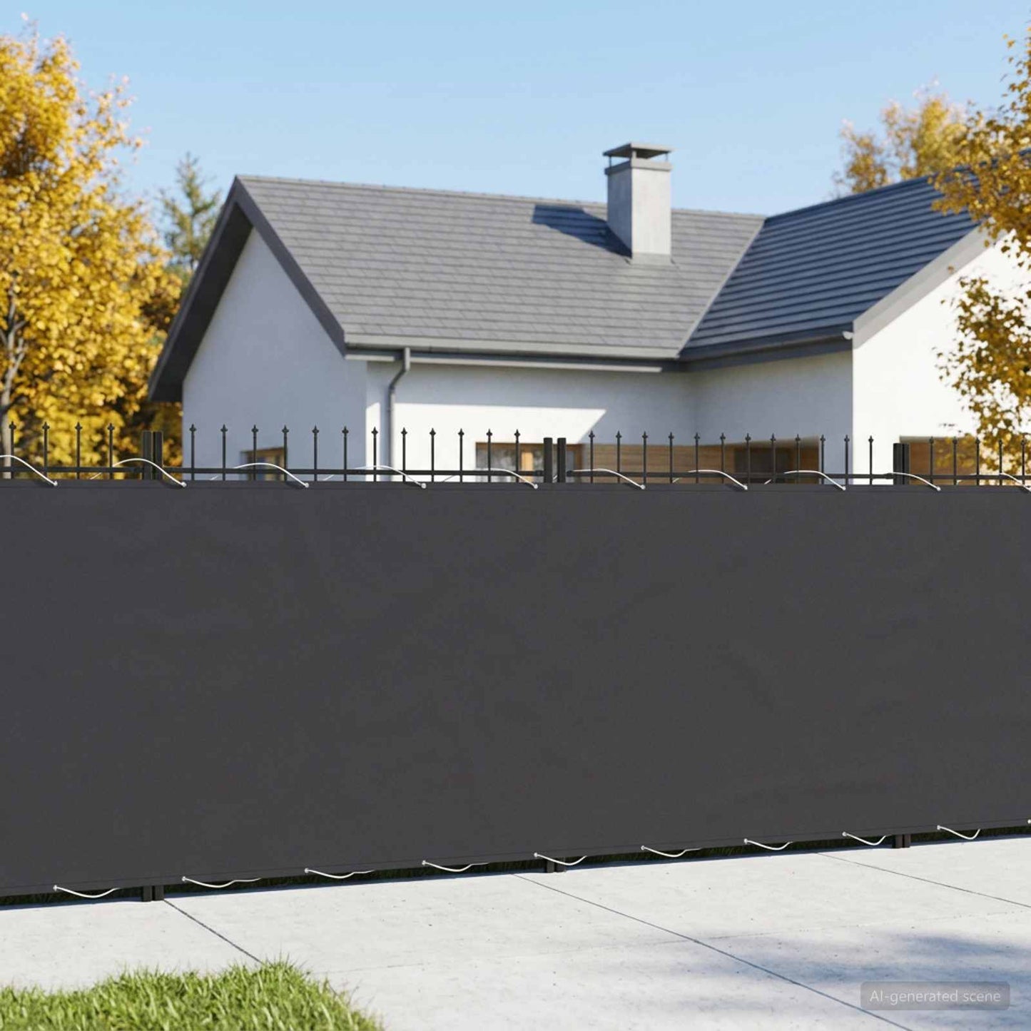Balkono privatumo ekranas 200 x 800 cm Audinys su PU danga