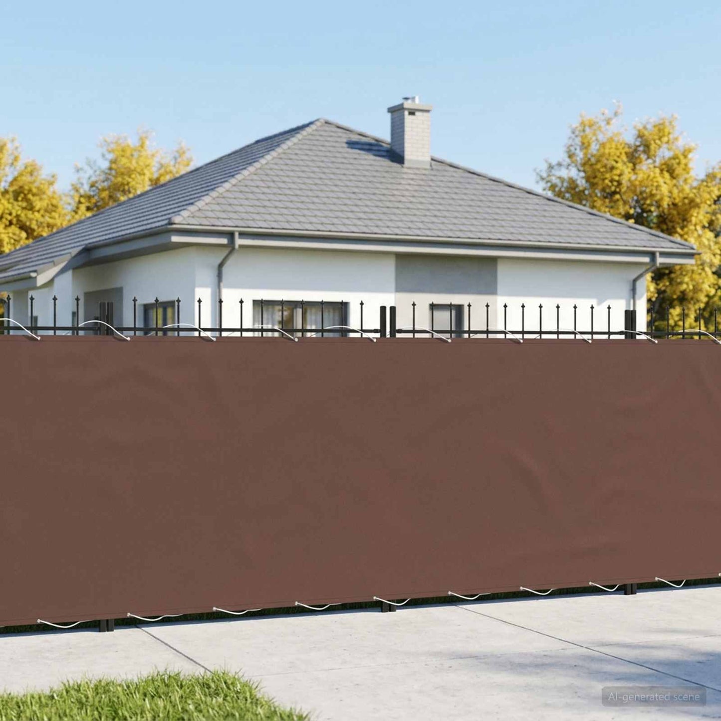 Balkono privatumo ekranas 150 x 500 cm Audinys su PU danga Ruda