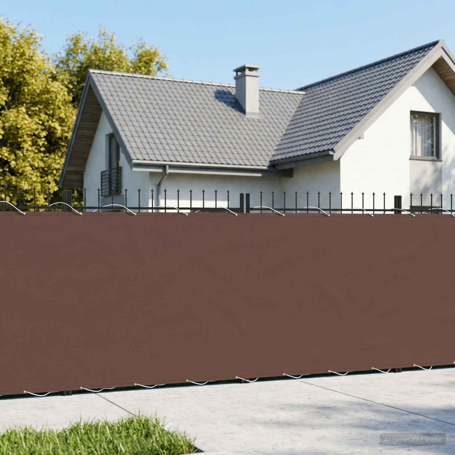 Balkono privatumo ekranas 200 x 800 cm Audinys su PU danga Ruda