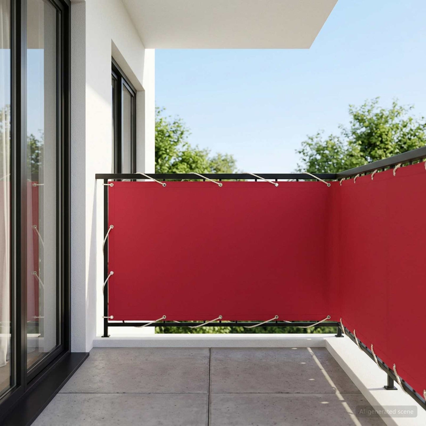 Balkono privatumo ekranas 150 x 800 cm Audinys su PU danga