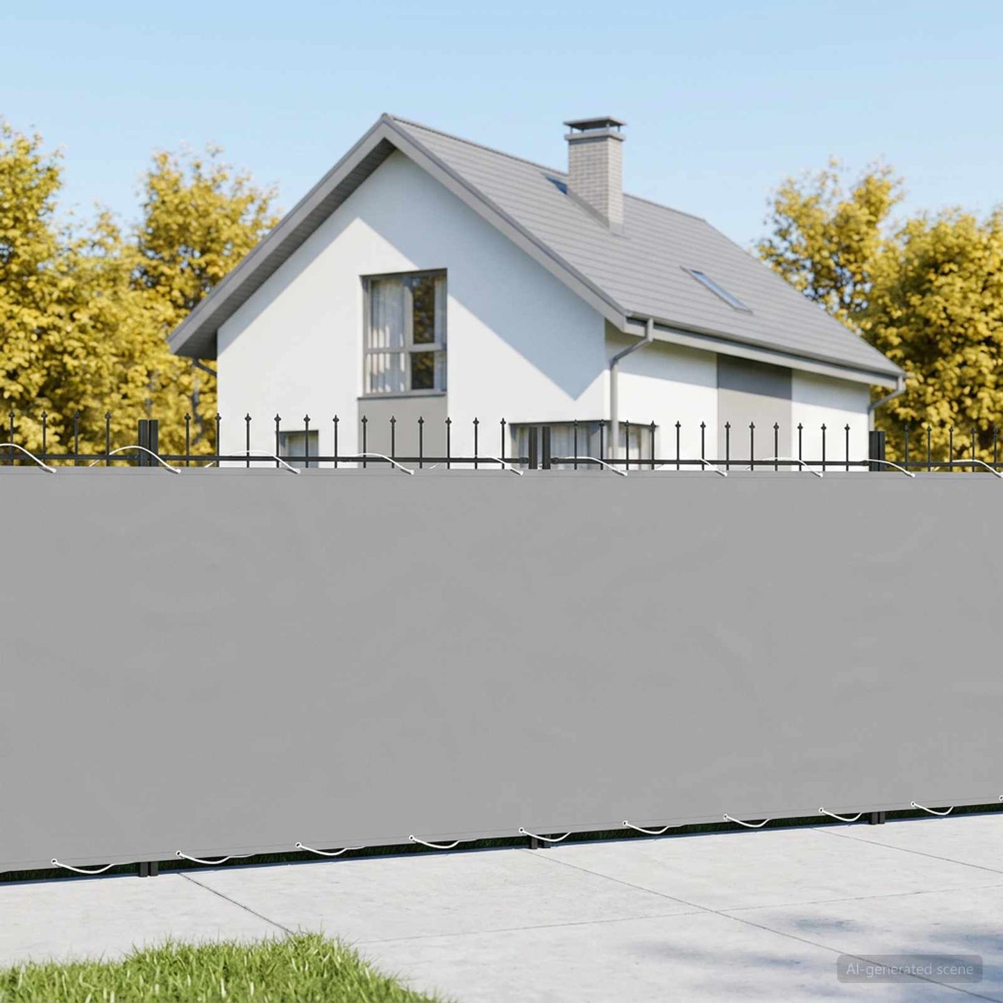Balkono privatumo ekranas 1,2 x 15 m Audinys su PU danga