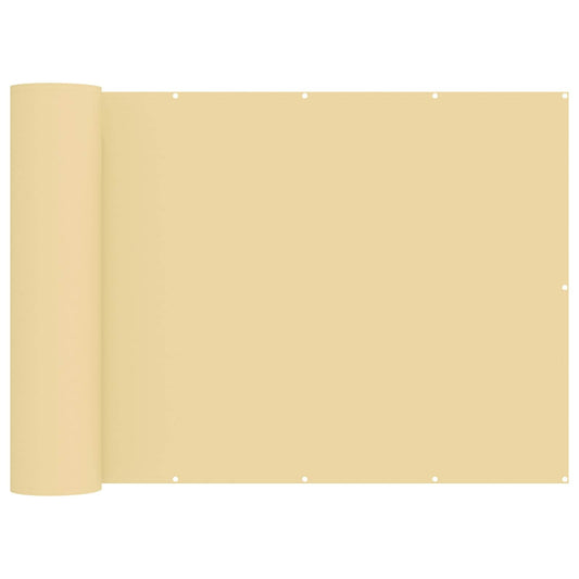 Balkono privatumo ekranas 1,8 x 15 m Audinys su PU danga Smėlio