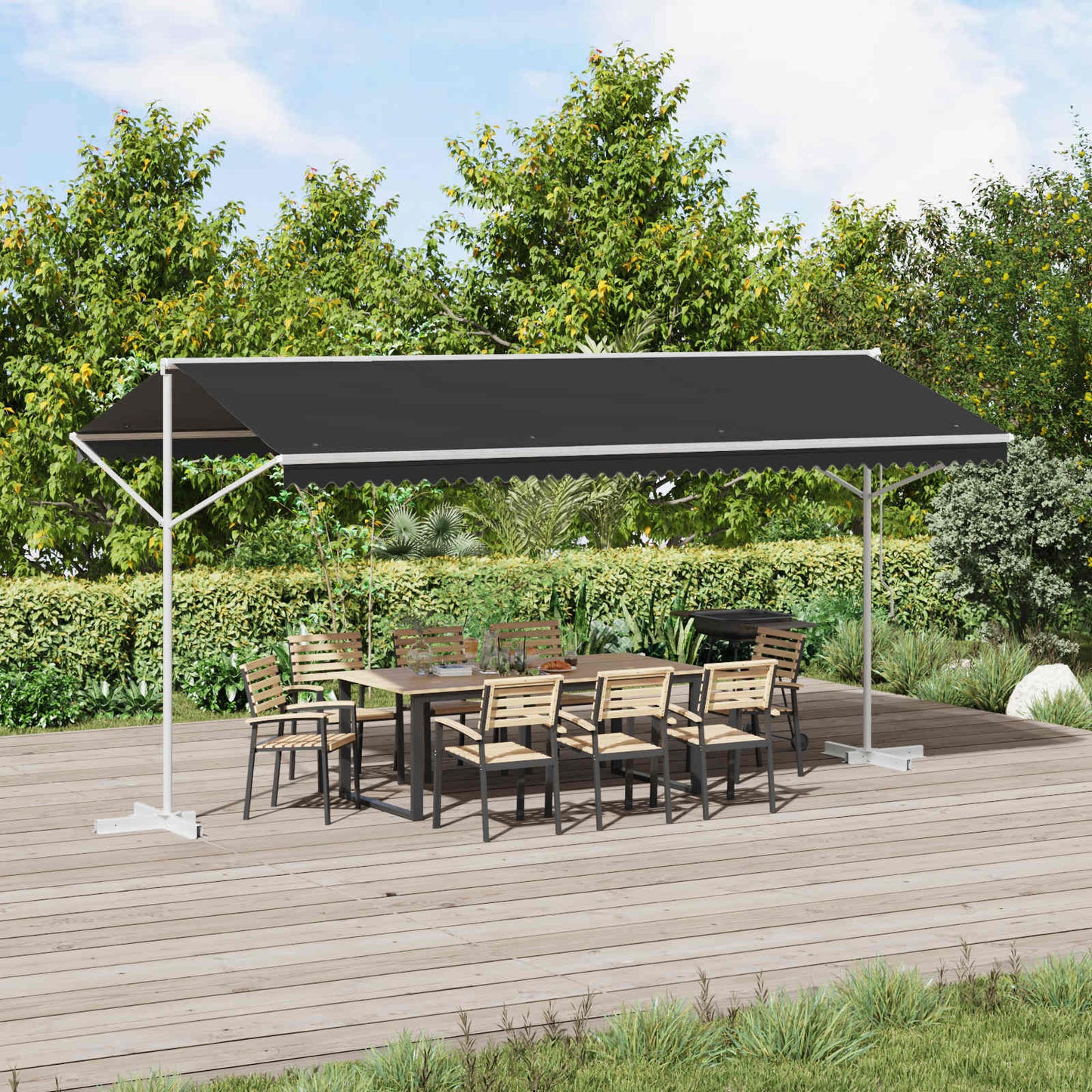 Atvira markizė Antracito 5 x 3 m Poliesteris