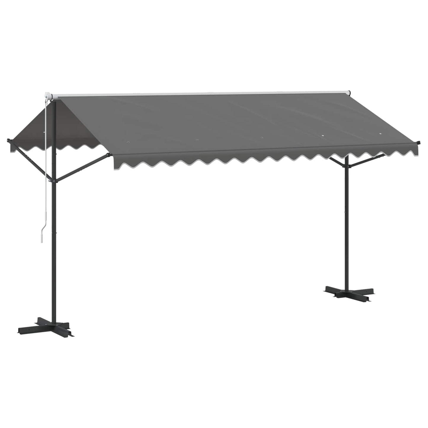 Atvira markizė Pilka 4 × 3 m Poliesteris