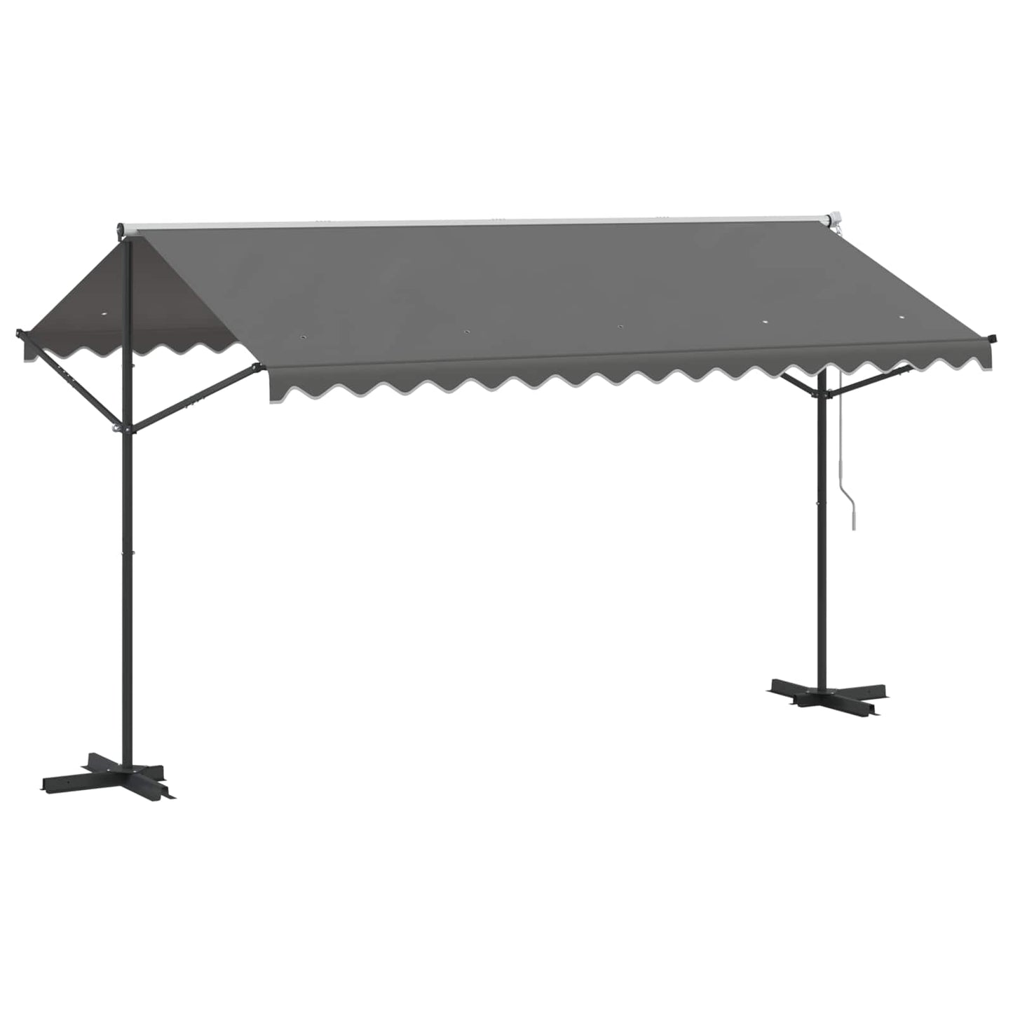 Atvira markizė Pilka 4 × 3 m Poliesteris
