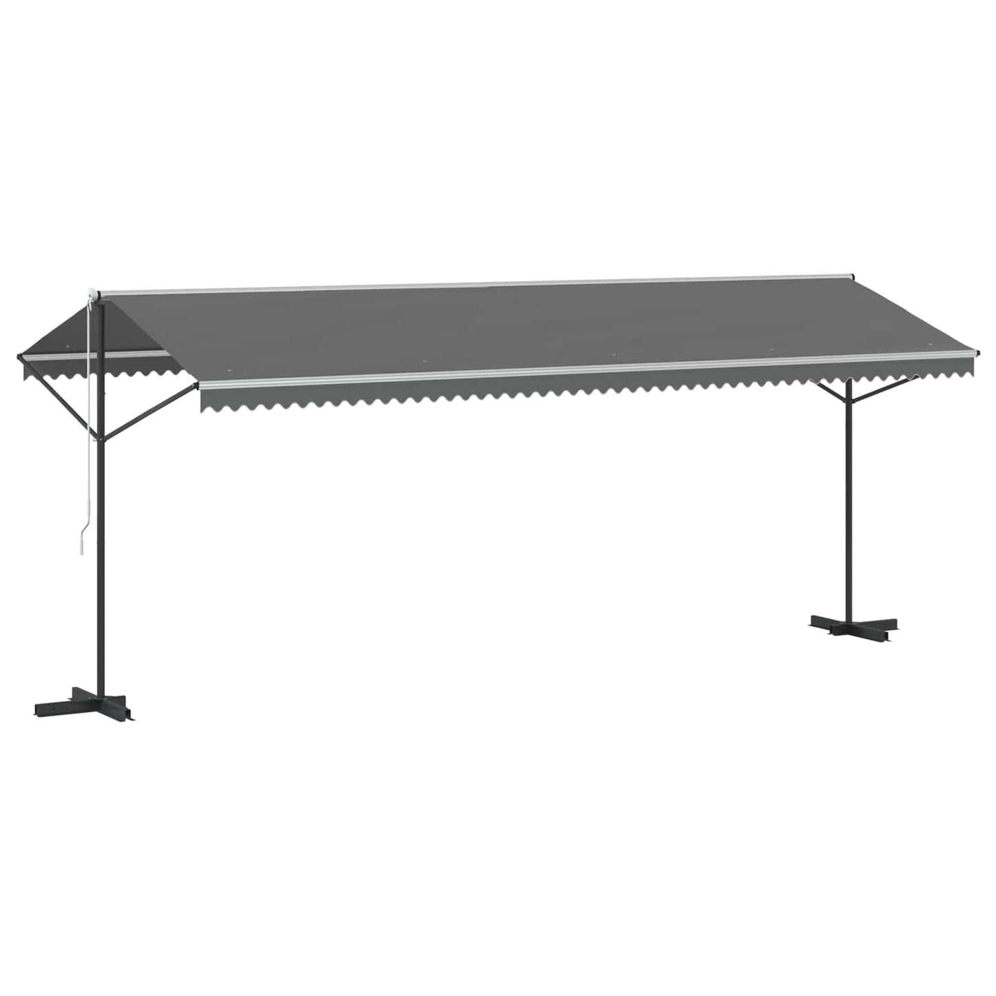 Atvira markizė Pilka 6 x 3 m Poliesteris