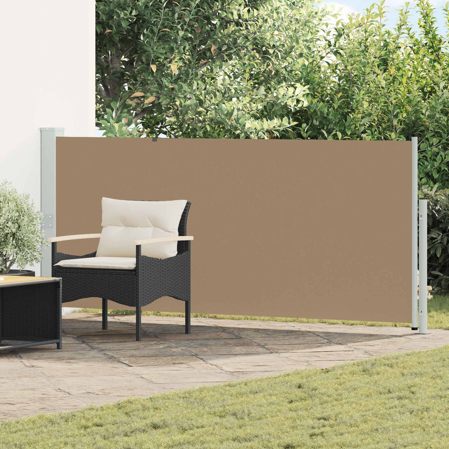 Ištraukiama šoninė užuolaida Taupe 600 x 160 cm Poliesteris